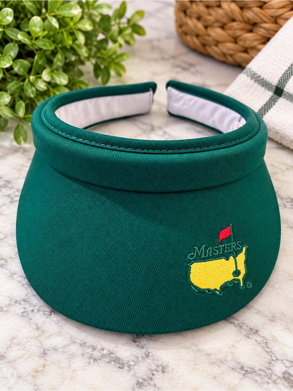 Masters Green Visor with Yellow & Red Logo